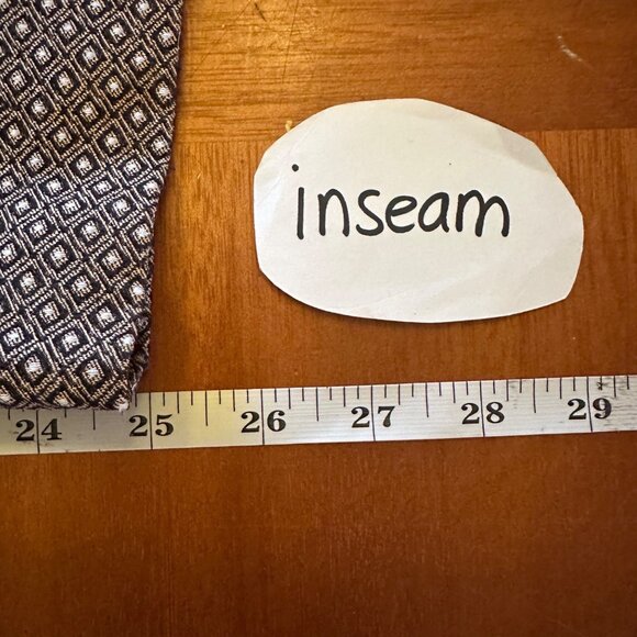 Chicos Brown Diamond-Pattern Stretch Pull-On Pants With Button Detail - Picture 4 of 9